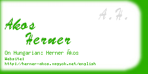 akos herner business card