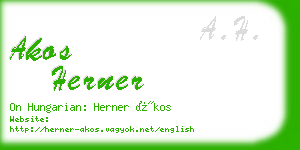 akos herner business card